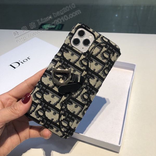 Dior 爆款馬鞍包布藝手機殼 官網同步 零錢卡包 可當支架 Dior手機套  mmk1044
